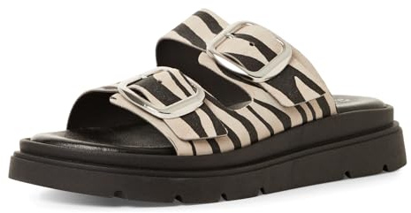 Tamaris Women's Mules, Women's Slippers, Touchit Footbed, Black zebra, 7.5 UK