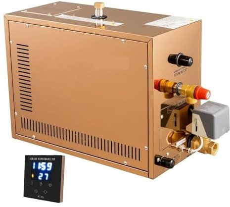 ZHJOPP Generatore di Vapore per Sauna Domestica 6/7/8/9kw Generatore di Vapore Automatico in Acciaio Inossidabile Decalcificazione Automatica Macchina per Bagno di Vapore (At)