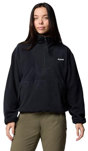 Columbia Women's Sequoia Grove 1/2 Zip Fleece, Fleece Pull Over, Black, X-Small