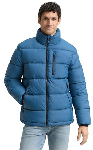 Tom Tailor Herren Puffer-Jacke aus wasserabweisendem Material
