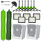Kit pièces de rechange pour iRobot Room ba J Plus J5+ J6+ J7+ J8+ J9+ – 1 roulette avant, 1 brosse en caoutchouc, 5 filtres HEPA, 6 brosses latérales, 2 sacs à poussière (Pas de Combo j7+, j9+)