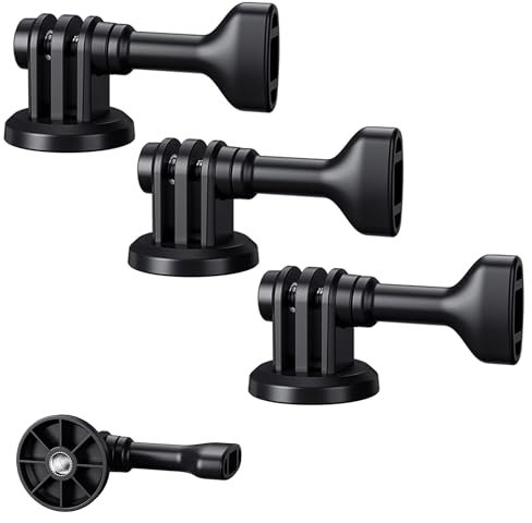 3 Pack Tripod Mount Adapter for DJI Osmo Action 5 Pro/4/3,Action Camera Adapter for Insta 360 Ace Pro 2 & Hero 13/12/11/10/9,Brave 8/7/4/EK7000 Selfie Stick Tripod Mount with 1/4 20 Hole for Vlogging