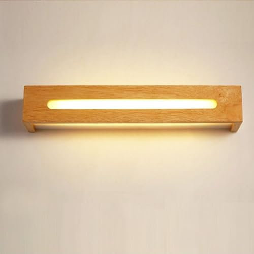 Riserva Wandleuchte LED Modern, 18W Wandlampe Holz Innen, 3000K Warmweiß, Wandleuchte Vintage Rechteckig für Flur, Treppenhaus, Wohnzimmer, Schlafzimmer