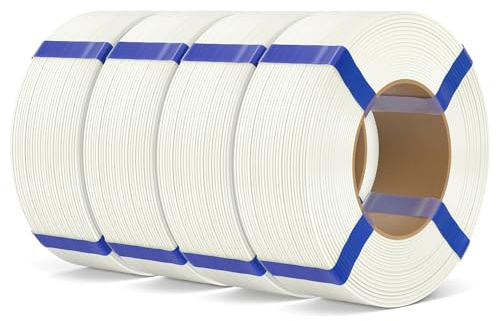 ELEGOO PLA Basic Refill Filament Bundle 1.75mm Weiß 4KG | 3D Druck Filament ohne Spule, Hohe Durchmessergenauigkeit, Passend für die Meisten Wiederverwendbaren Spulen