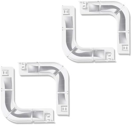 BOXPUT Connettore angolare a LED a 90° trasparente, striscia di luce, connettore per strisce luminose, spina senza cuciture, connettore universale, adatto per 8/12 mm, 4 pezzi