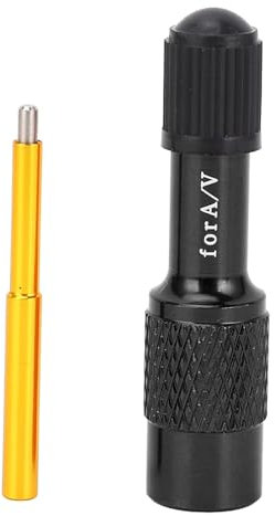 Cycle Fork Valve Adapter, Aluminum Alloy Shock Pump Valve Adapter Bike Extension Converter Nozzle for Mountain Bike, Motorcycle, Road Bike (Black)