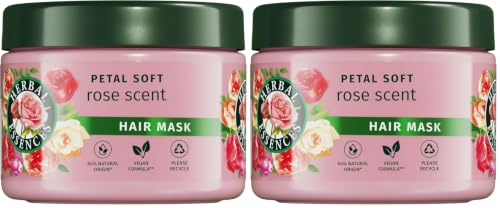 Herbal Essences Douceur Masque Parfum Rose 500ml Aide à Rendre les Cheveux Soyeux et Hydratés. Mélange d'Ingrédients d'Origine Naturelle* et d'Essence de Rose, Végan et non Testé sur les Animaux