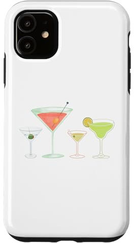 Martini Glasses in a Row Case for iPhone 11