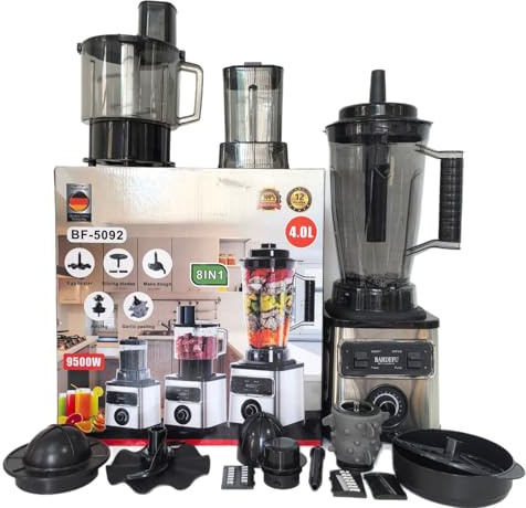 8 In 1 Cold Press Juicer Machines, 3L Blender, 800W Smoothie Maker & Coffee Grinder, large capacity Cup, 2L mincer, Removable Stainless Steel Blades, Durable Stainless Steel Juicer for Whole Fruit