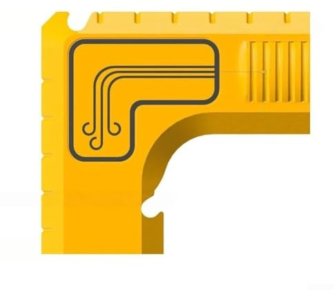 High-Efficiency Table Saw Dust Collection Adapter, Plastic Chip Removal Port with Ergonomic Curved Transition, Easy Install for Cleaner Workshop Safety(Yellow)