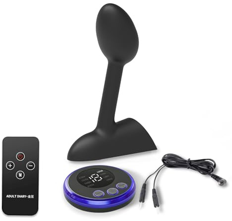 Electro Analplug Estim Reizstromgerät mit 8 Modi 19 Stufen Elektrostimulation Vibro Butt Plug Silikon Elektro Analplug Prostata Stimulator Prostata Stimulation Männer Sexspielzeug Anal Toy