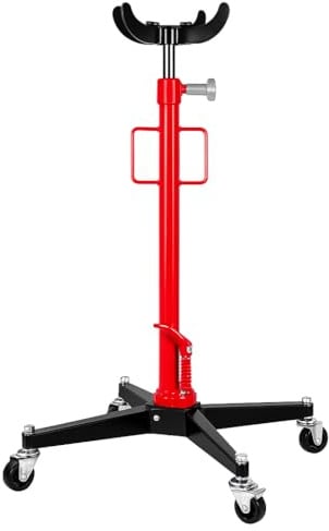 RESSER Getriebeheber hydraulisch, 500 kg, Motorheber, Arbeitshöhe 105-185 cm, 4 Lenkrollen inkl. Fußpedal, stufenlos regulierbar