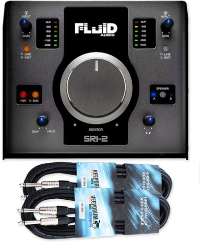 Fluid Audio Interface SRI-2 Interface und Monitor-Controller mit keepdrum Kabel