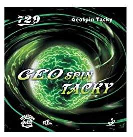 Friendship GEOSPIN TACKY TABLE TENNIS RUBBER (Red, 1.5mm)