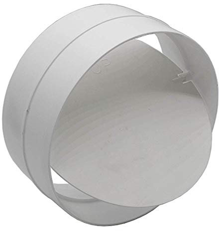 Kair Connector with Backdraught Shutter 150mm - 6 inch Non-Return Damper Flap to Connect Duct Pipe or Flexible Ducting Hose