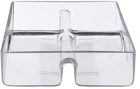 Premier Housewares Glass 4 Section Serving Dish, Clear