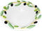 Lashuma Handgemachte Keramikschale, Runde Servierschüssel Italienischer Keramik im Olivendesign, Servierschale Größe 26 cm, Tief 6 cm
