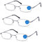 Viscare 3 Stück Damen Herren Männer Frauen Lesebrillen Metall Augenoptik Brille Lesehilfe Sehhilfe Arbeitsplatzbrille +2.00