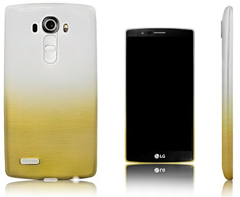 Xcessor Transition Farbe Flexible TPU Case Schutzhülle für LG G4. Mit Gradient Silk Gewinde Textur. Transparent/Gold