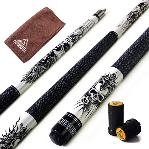 CUESOUL Rockin Series 57 21 Unzen Maple-Pool Queue Set mit Gewindeschoner/Wellenschutz und Cue-Tuch (G407)