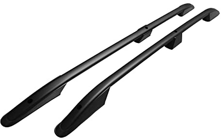 OMAC Aluminium Schwarz Dachreling Dachgepäckträger für Doblo 2010-2020 Relingträger Gepäckträger mit TÜV ABE Fahrzeugspezifisch