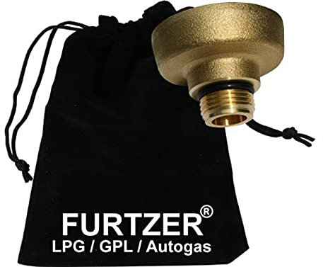 Furtzer LPG GPL Autogas Tankadapter M22 (1 3/4' X W21.8) Dish kurz Adapter mit Stoffbeutel by