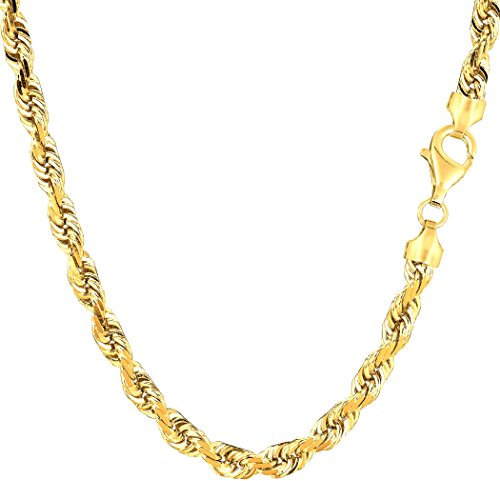 Yellow Gold Filled Solid Rope Chain Bracelet, 6.0mm, 8.5