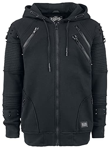 Vixxsin Black Chrome Hood Männer Kapuzenjacke schwarz Biker, Gothic, Rockwear