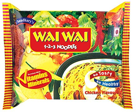 WAI WAI Noodles Chicken 70G-(10 Packets)