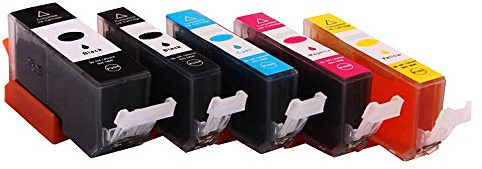 Set 5x Alternativ Tintenpatrone für Canon 580 581 580XXL 581XXL PGI-580XXL CLI-581XXL für Canon Pixma Pixma TS-6150 TS-6151 TS-8150 TS-8151 TS-8152 TS-9150 TS-9155 TR-7550 TR-8550 von ABC
