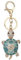 Li-ly Porte-clés plaqué Or de qualité supérieure Mignonne écaille de Tortue Bleue clé de Voiture Pendentif Portefeuille Accessoires de Voiture clé décor en Acier Inoxydable clés de Voiture orneme