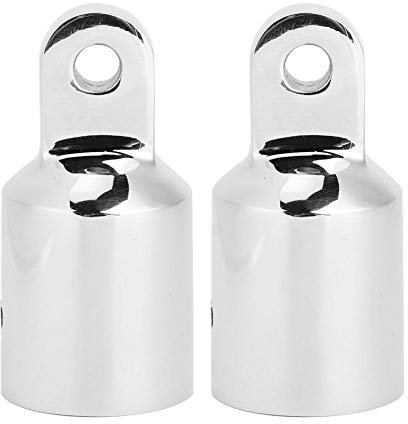 EVGATSAUTO Top Cap Fitting, 2 Stück Top Eye End Slide Cap 22 mm Montagebeschläge Hardware-Zubehör Edelstahl-Messgerät für Marineboote