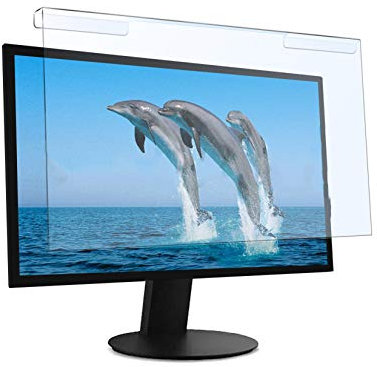 WLWLEO Anti Blaulicht-Schirm-Schutz für Laptop/Desktop-Computer Hanging Acrylic Monitore Schirm Schutz Film Anti-Kratz Fuss-Free-Installation,28 635 * 370