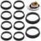 Annhao 10 Pezzi Anello Crostata Forato, Mousse Torta Rotonda Muffa Cottura Dessert Strumento di Decorazione Crostate Anelli Forati, Riutilizzabile Tondo da Plastica Perforato Cottura Accessori - Nero