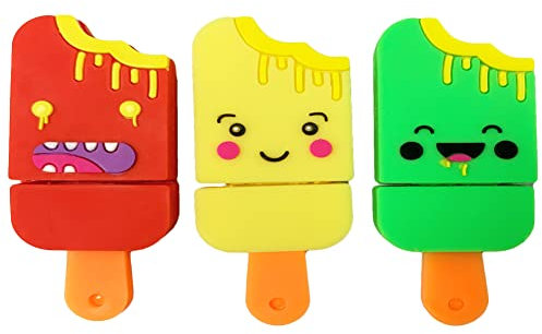 Clé USB en Forme de Sucette Glacée (32 Go x 3), BorlterClamp Amusante et Mignonne Mémoire Stick USB Flash Drive pour Stockage de Données Externe