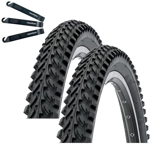 2 x Kenda K-898 26 MTB Fahrradreifen Schwarz 50-559 (26 x 1.95) inkl. maxxi4you Reifenheber
