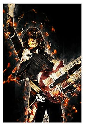 Jimmy Page Musik-Poster, Musikkunst, Promiposter 4, Leinwand, Poster, Schlafzimmer, Dekoration, Sport, Landschaft, Büro, Raumdekoration, Geschenk, ungerahmt: 30 x 45 cm