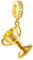 18K Gelb vergoldet Gewinner Trophy Anhänger Charms passen Pandora Sport Goldene Armband, No.1 Champion Award Cup Gold Plated Perlen in 925 Sterling Silber, Geschenke für Enkelin/beste Freunde
