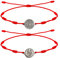 cotigo Armband mit 7 Knoten und Armband aus rotem Faden des Schicksals, Kabbalah Kordelzug für Glück, Freundschaft, Tibetisch und Amulett, verstellbar, Blickschutz, für Paare Liebe Herren und Damen