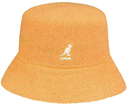 Kangol Frottee Bermuda Bucket Stoffhut Sommerhut Strandhut Sonnenhut Fischerhut (S (54-55 cm) - pastellgelb)