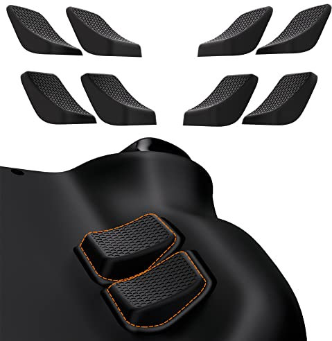 PlayVital Anti-Rutsche Tasten-Matte für Steam Deck LCD Rückseite Tasten, Tasten Pads Verbesserungsset für Steam Deck OLED Back Button-2 Verschiedene Dicken(Schwarz)