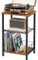 iDavosic.ly 3-Tier Side Table Living Room, Small Bedside Table Nightstand, Industrial Coffee End Table Storage Organizer for Bedroom Office, Rustic Brown and Black