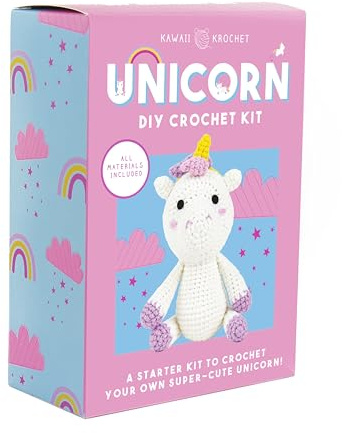 DIY Einhorn Häkelset - Sticken Sie Ihr eigenes magisches Kawaii-Einhorn! Lustiges Bastelset - Einzigartiges Geschenk für Kinder und Erwachsene