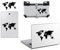Weltkarten Aufkleber Symbol Aufkleber in schwarz Größe 15cm x 9cm Größe Selbstklebend (RP50) (15cm x 9cm)