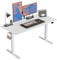 CubiCubi Schreibtisch Höhenverstellbar Elektrisch, 140 x 60 cm Stehpult T-Beine aus Stahl mit Funktions-Memory-Steuerung, Anti-kollisions System, Weiß Rahmen/Weiß Tischplatte