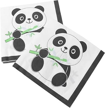 Healeved 40stücke Panda-servietten Aus Papier Bedruckte Einwegservietten Partyzubehör Für Bankette Und Täglichen Gebrauch