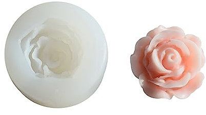 Puco Romantische Rosenbär-Kerzenform Aromatherapie Silikonform für Heimdekoration handgefertigte Seife Epoxidform Gipsornament-Basis Kerzenform