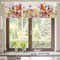 Yorida Volant-Vorhänge mit Bauernhof-Huhn-Motiv, für Fenster, Stangentasche, Bauernhaus, Blumenmuster, rustikal, Landhausküche, Fenstervorhänge für Badezimmer, Waschküche, Schlafzimmer, Wohnzimmer, 1