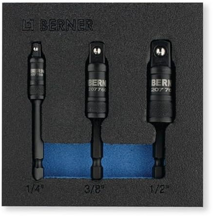 Berner 207758 Bit-Adapter-Set 1 4 Bit auf Kappe 1 4 , 3 8 , 1 2