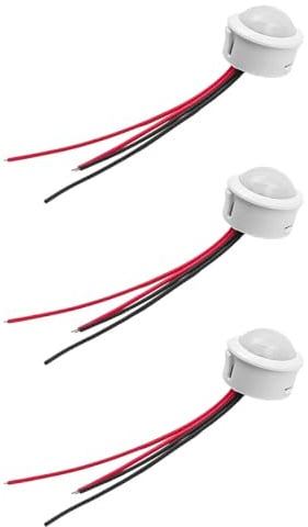 WANGCL 3pcs Sensor Switch Mini Motion Sensor 120° for Indoor/Outdoor Mounting Sensor 12-24V Range 3-5 m with Light Control
